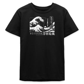 die große Welle vor Kanagawa Japan - Teenager Organic T-Shirt Mini Creator von Stanley/Stella - Schwarz - Vorne