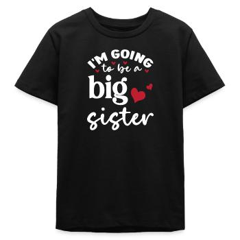 Wordt grote zus grote zus baby geboorte - Tiener t-shirt biologisch Stanley/Stella - zwart - Voor