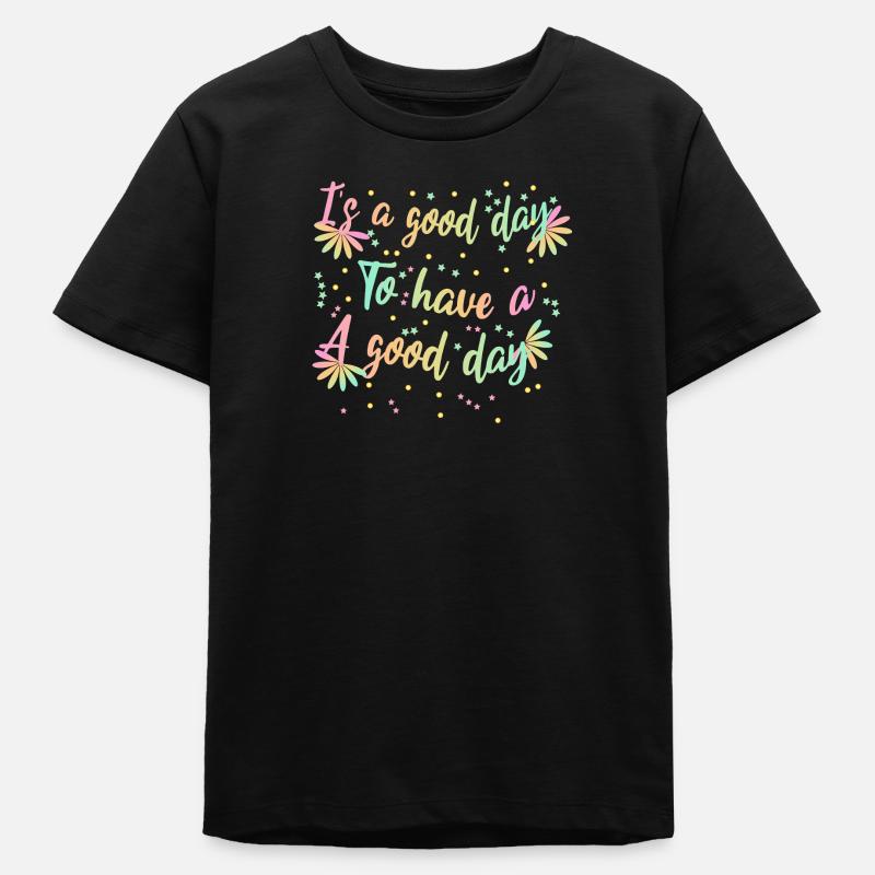 It's a beautiful day for a beautiful day - Teens Organic T-shirt by Stanley/Stella - black