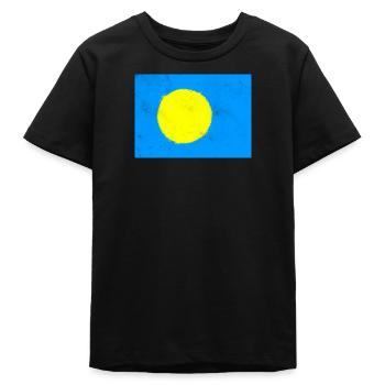 Drapeau des Palaos - T-shirt ado bio Stanley/Stella - noir - Devant
