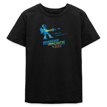 Eindringlinge von der Erde 2081 BLAUER KRIEGER - Teenager Organic T-Shirt Mini Creator von Stanley/Stella - Schwarz - Vorne