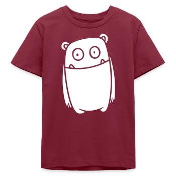 Monster Fröhlich – Lustiges Kawaii Comic Design - Teenager Organic T-Shirt Mini Creator von Stanley/Stella - Burgunderrot - Vorne