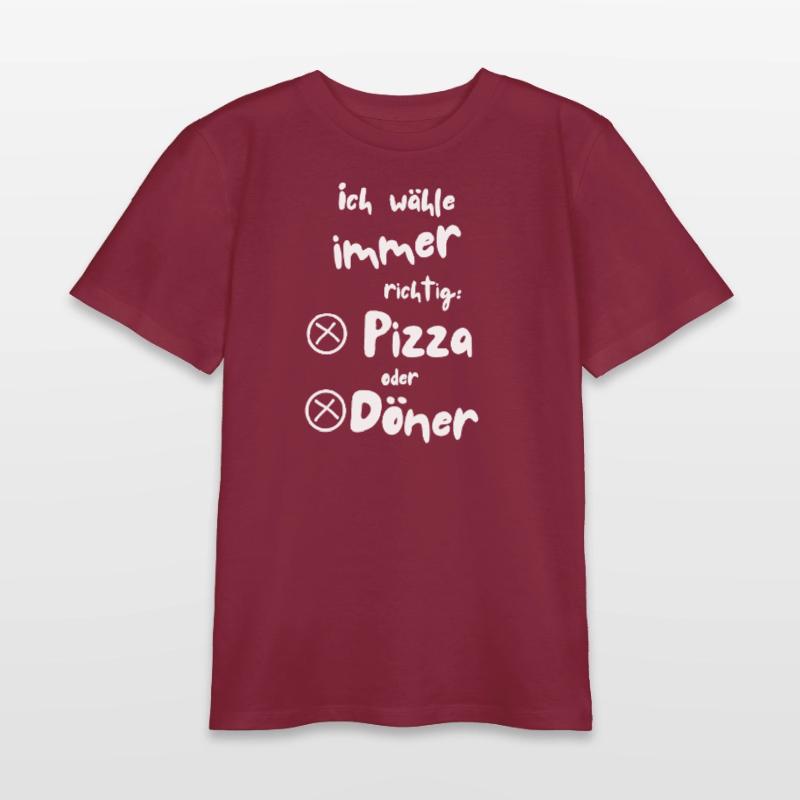 Ich wähle Pizza oder Döner Teenager Organic T-Shirt Mini Creator von Stanley/Stella