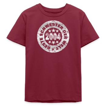 2004 - Teens Organic T-shirt by Stanley/Stella - burgundy - Front