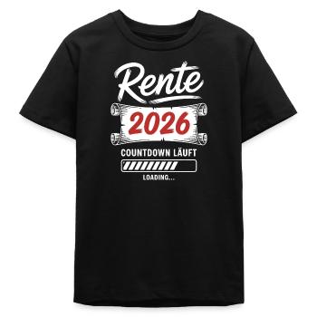 Rente 2026 Countdown läuft - Teenager Organic T-Shirt Mini Creator von Stanley/Stella - Schwarz - Vorne