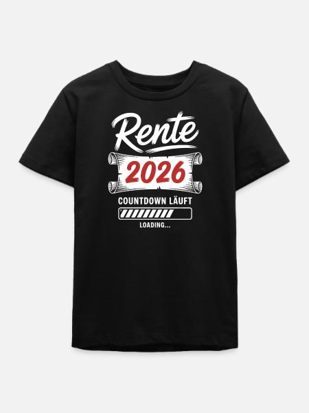 Pension 2026 countdown is on - Teens Organic T-shirt by Stanley/Stella - black