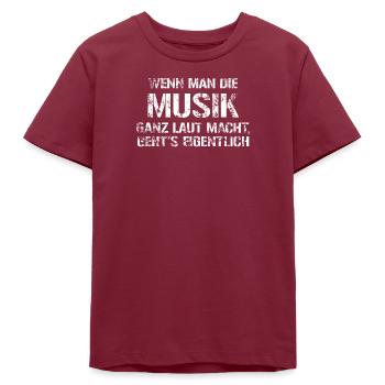 Faire de la musique forte – Diction drôle - T-shirt ado bio Stanley/Stella - bordeaux - Devant