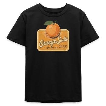 Retro Orange Soda – Since 1958 - Teens Organic T-shirt by Stanley/Stella - black - Front