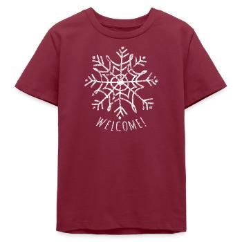 Flocon de neige - T-shirt ado bio Stanley/Stella - bordeaux - Devant