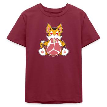 Tiger Fleisch - Teenager Organic T-Shirt Mini Creator von Stanley/Stella - Burgunderrot - Vorne