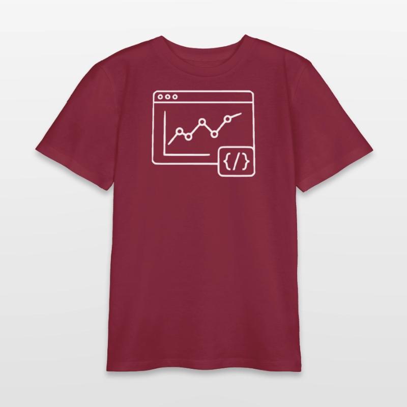 Web Analyse Chart Coding Browser Vektor Teenager Organic T-Shirt Mini Creator von Stanley/Stella
