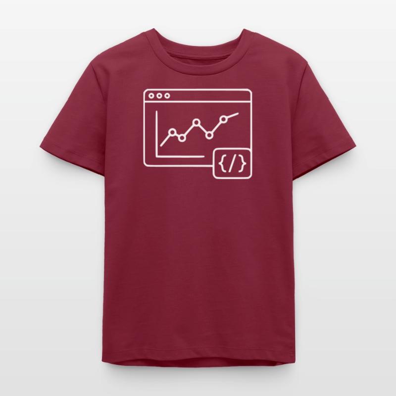 Web Analyse Chart Coding Browser Vektor Teenager Organic T-Shirt Mini Creator von Stanley/Stella