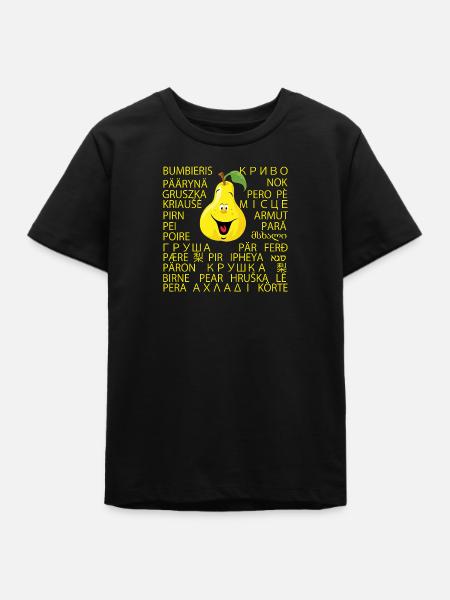 BIRNE - Teenager Organic T-Shirt Mini Creator von Stanley/Stella - Schwarz