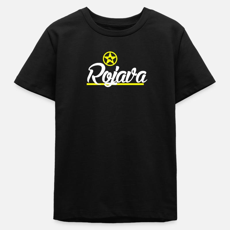 Rojava kurd - Teens Organic T-shirt by Stanley/Stella - black