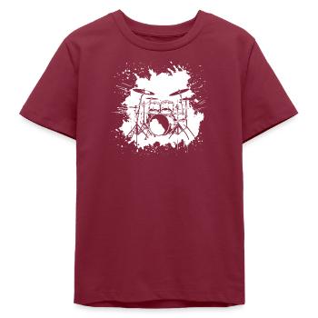 percussion - T-shirt ado bio Stanley/Stella - bordeaux - Devant