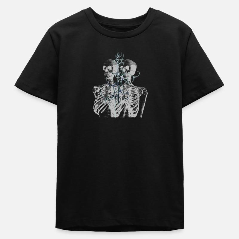 Conception esthétique de glitch skeleton melt - T-shirt ado bio Stanley/Stella - noir