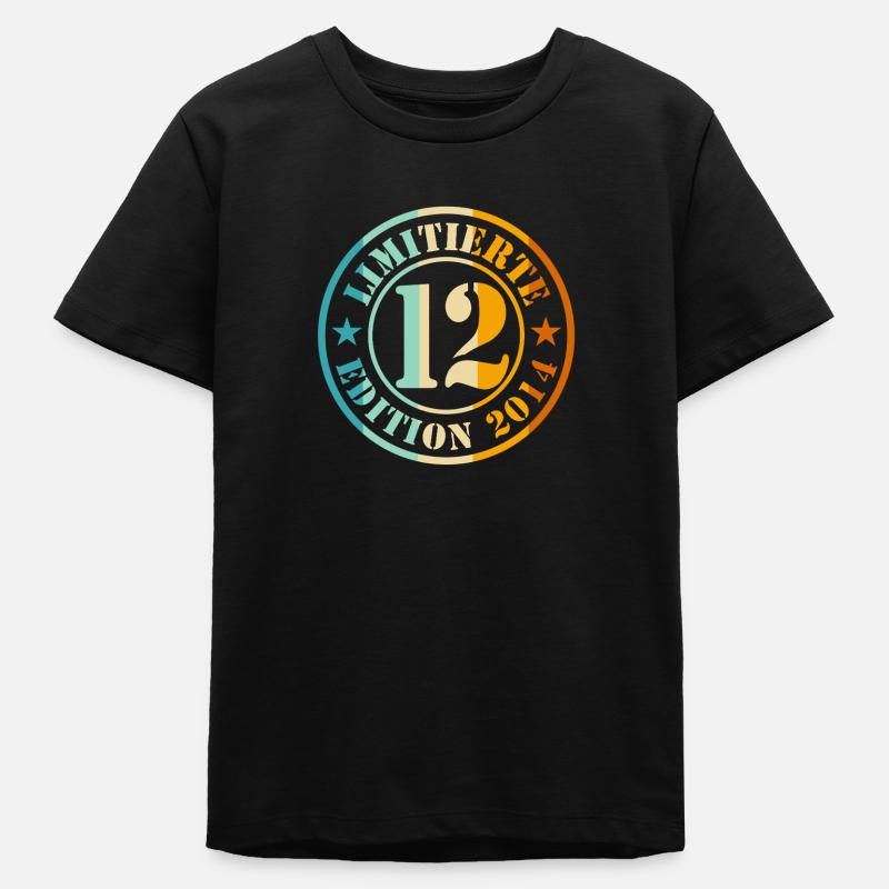 12e anniversaire - T-shirt ado bio Stanley/Stella - noir