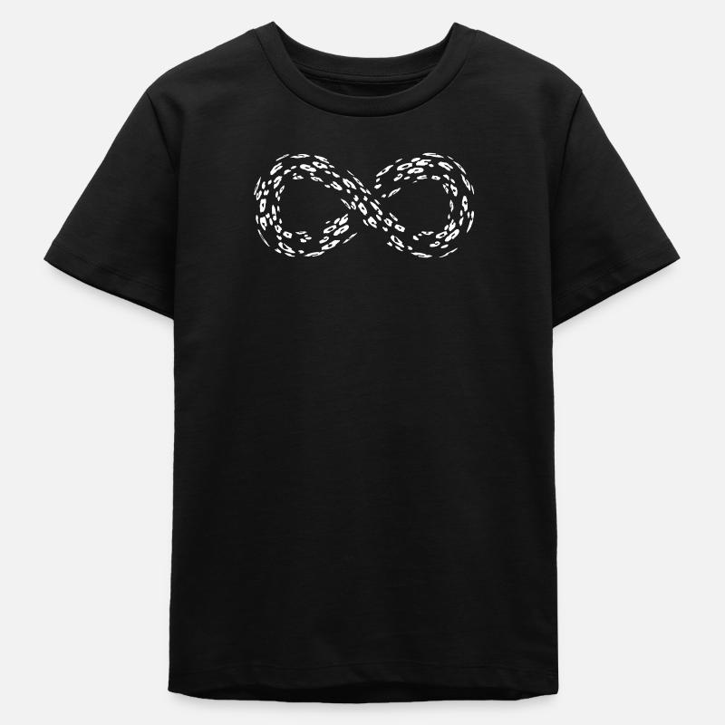 Leopard Infinity Loop - Teens Organic T-shirt by Stanley/Stella - black