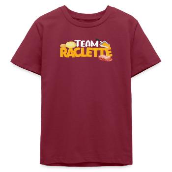 Team raclette Funny quote Raclette gift - Teens Organic T-shirt by Stanley/Stella - burgundy - Front