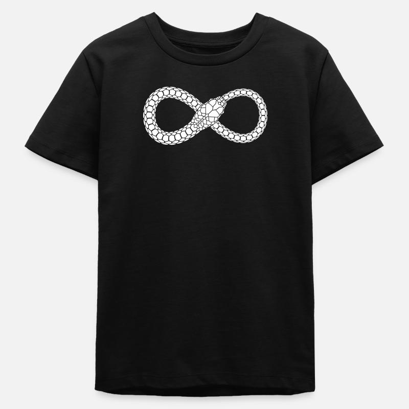 Infinite Serpent Loop - Teens Organic T-shirt by Stanley/Stella - black