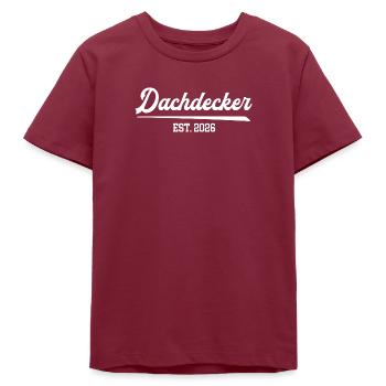 Apprentissage en toiture 2026 - T-shirt ado bio Stanley/Stella - bordeaux - Devant