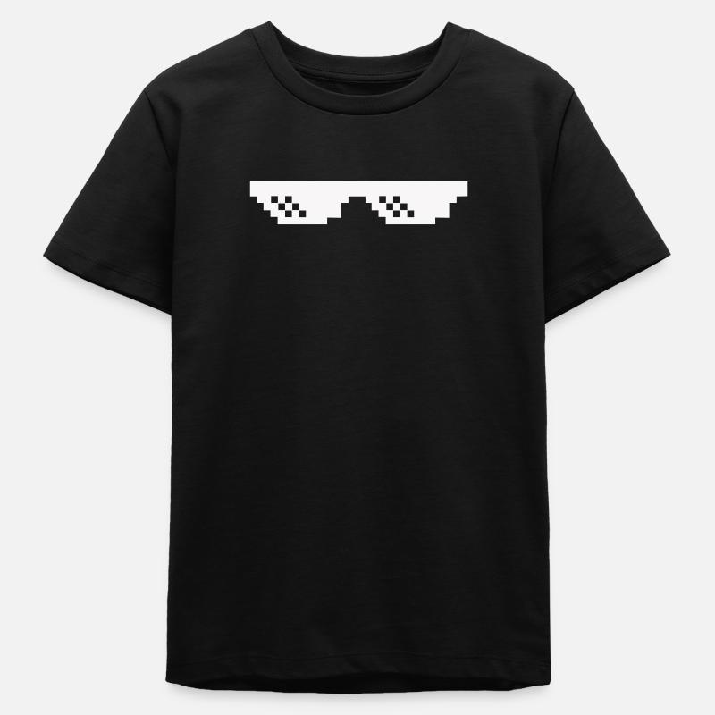 Pixel-aurinkolasit - Nuorten t-paita luomu Stanley/Stellalta - musta