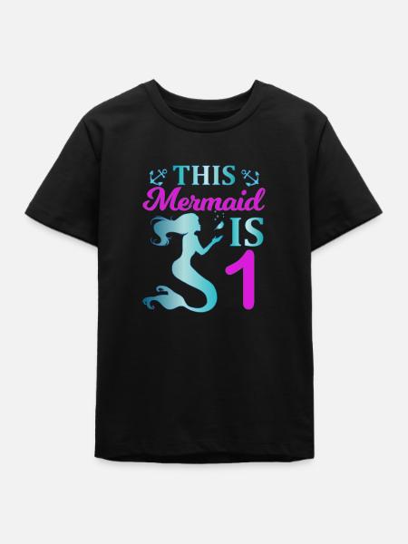 This Mermaid is 1 - Teens Organic T-shirt by Stanley/Stella - black