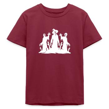 Halloween Zombie Creepy Night Style de tatouage - T-shirt ado bio Stanley/Stella - bordeaux - Devant
