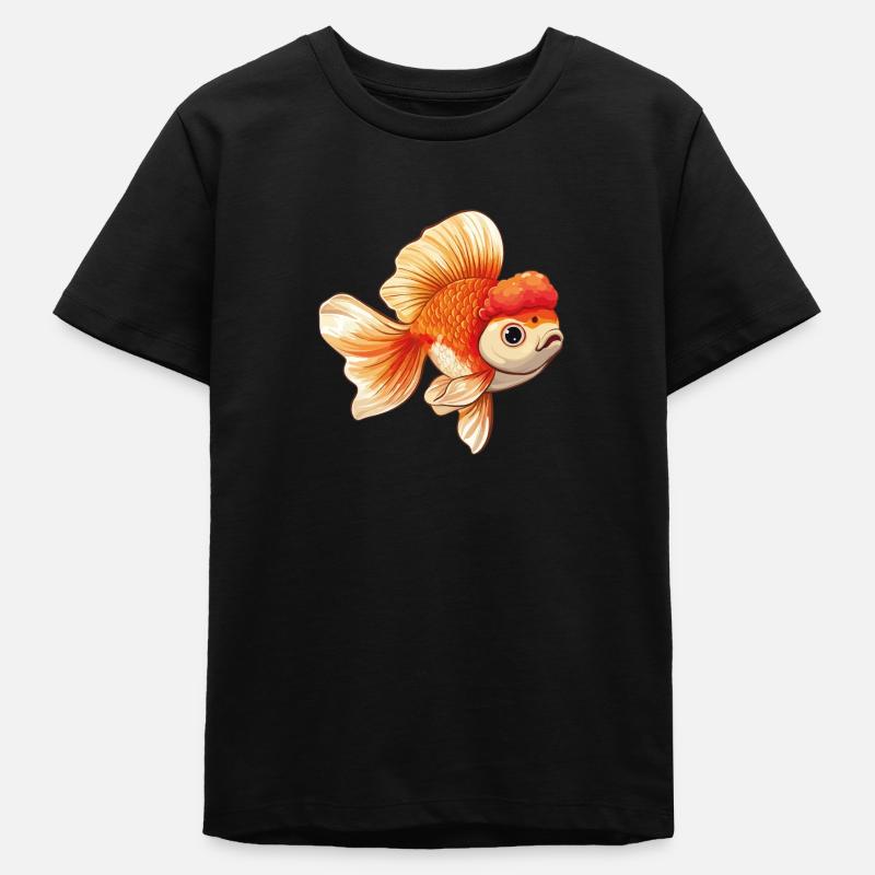 Veiltail Oranda Poisson rouge - T-shirt ado bio Stanley/Stella - noir