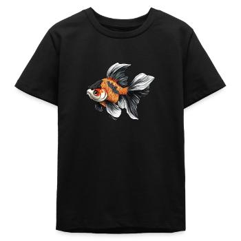 Fancy Calico Veiltail Poisson rouge - T-shirt ado bio Stanley/Stella - noir - Devant