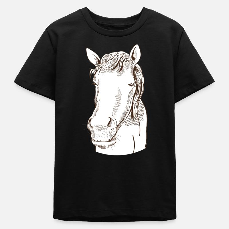 Cheval - T-shirt ado bio Stanley/Stella - noir