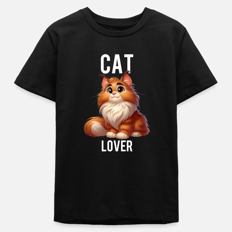 cat lover - T-shirt ado bio Stanley/Stella - noir