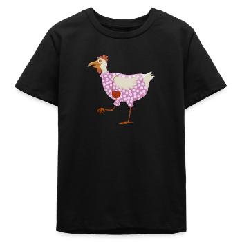 Huhn im Kleid - Teenager Organic T-Shirt Mini Creator von Stanley/Stella - Schwarz - Vorne