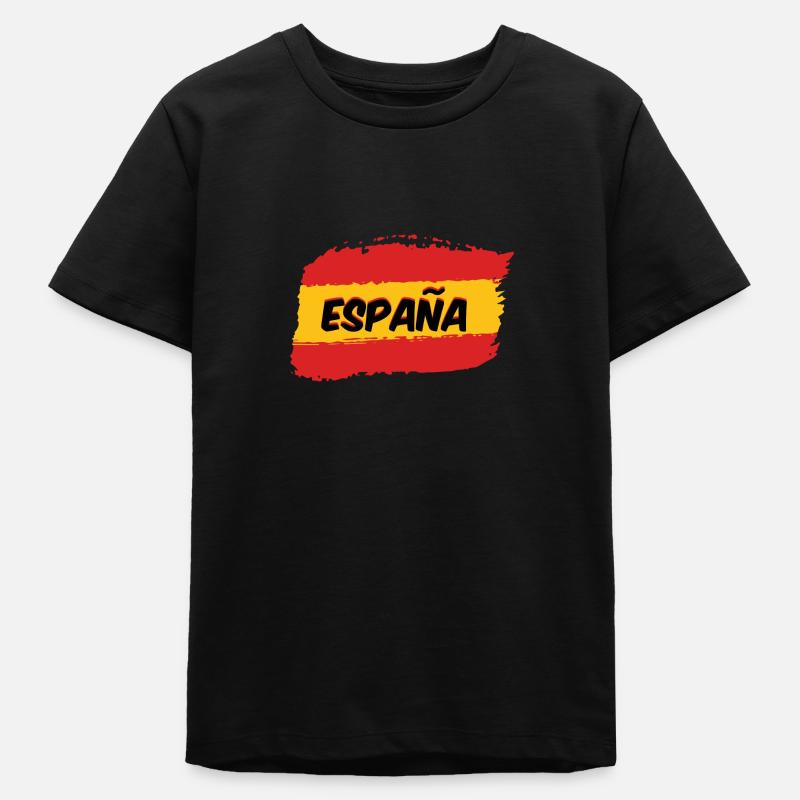 Drapeau espagnol - T-shirt ado bio Stanley/Stella - noir