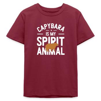Capybara - Teenager Organic T-Shirt Mini Creator von Stanley/Stella - Burgunderrot - Vorne