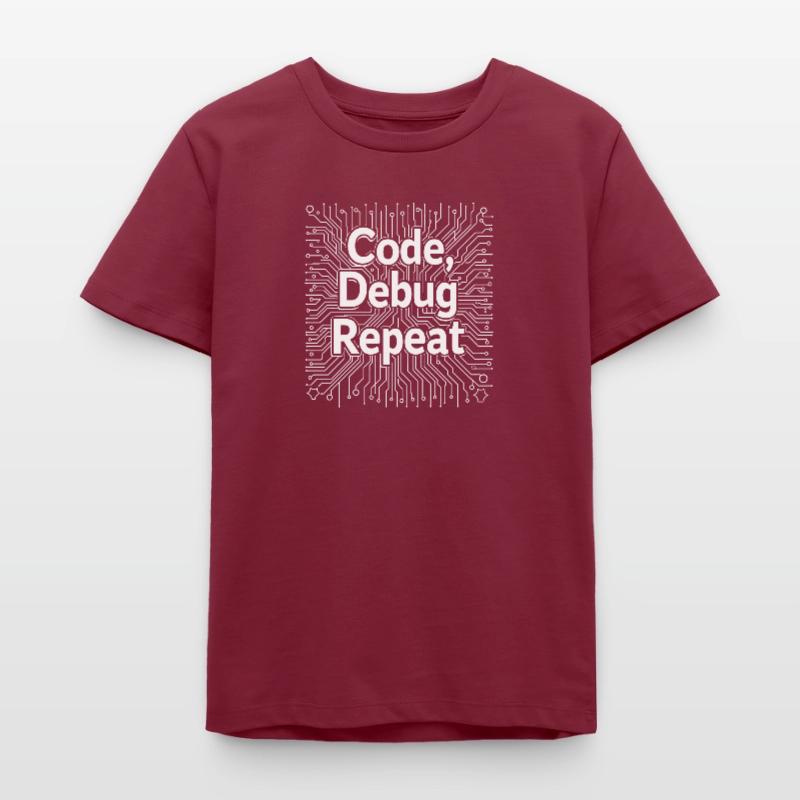 Code Debug Repeat - Software Engineer Teens Organic T-shirt by Stanley/Stella