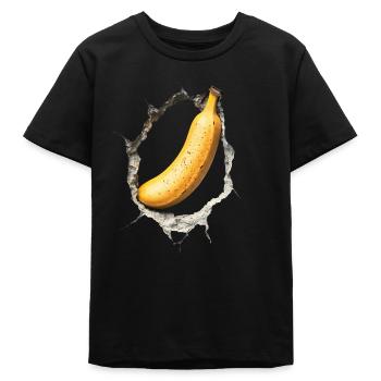 Banane - Teenager Organic T-Shirt Mini Creator von Stanley/Stella - Schwarz - Vorne
