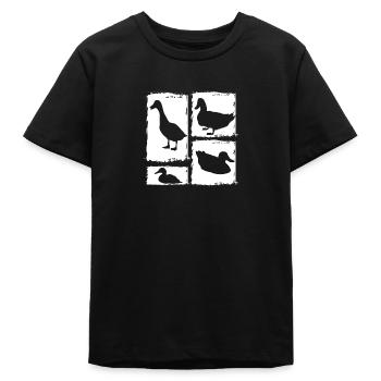 Enten - Teenager Organic T-Shirt Mini Creator von Stanley/Stella - Schwarz - Vorne