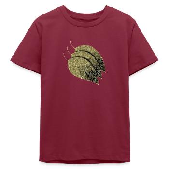 Blätter Dekorativ - Teenager Organic T-Shirt Mini Creator von Stanley/Stella - Burgunderrot - Vorne