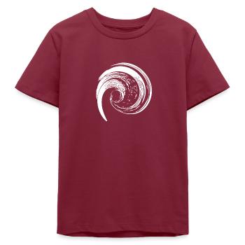 Gedrehte Welle Strudel Formation - Teenager Organic T-Shirt Mini Creator von Stanley/Stella - Burgunderrot - Vorne