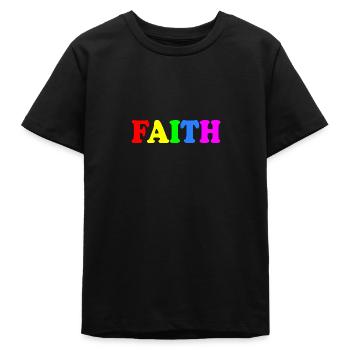 Faith - Teens Organic T-shirt by Stanley/Stella - black - Front