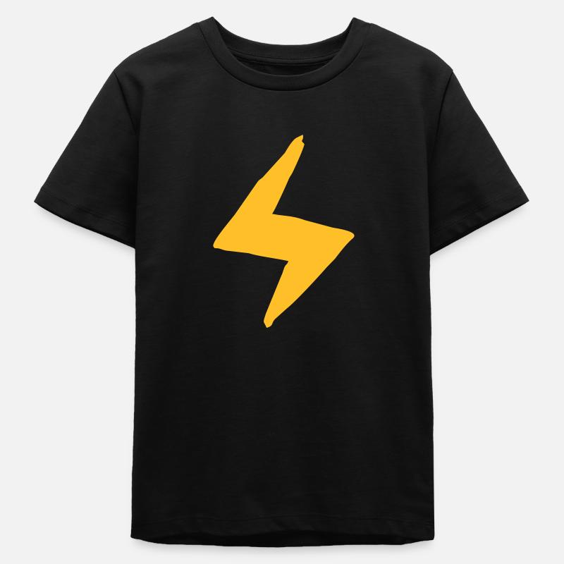 lightning - Teens Organic T-shirt by Stanley/Stella - black