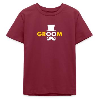 Groom - T-shirt ado bio Stanley/Stella - bordeaux - Devant
