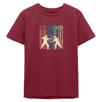 Rétro Vintage Escrima - T-shirt ado bio Stanley/Stella - bordeaux - Devant