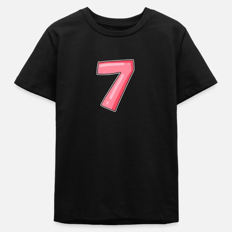 Numero Sette - Numero 7 Numero - T-shirt ragazzo bio di Stanley/Stella - nero