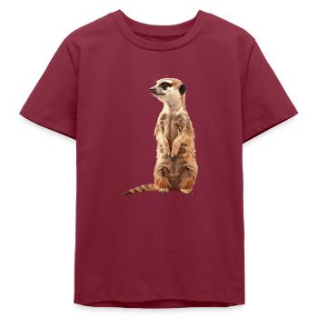 Suricate - T-shirt ado bio Stanley/Stella - bordeaux - Devant