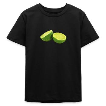 citron lime citron veggie Veggie agrumes - T-shirt ado bio Stanley/Stella - noir - Devant