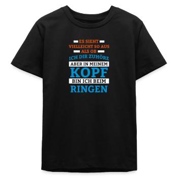 Ringen Sportart - Teenager Organic T-Shirt Mini Creator von Stanley/Stella - Schwarz - Vorne