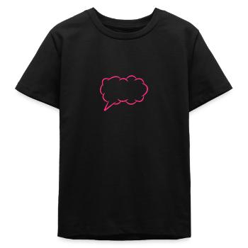 Bulle de dialogue bulle de pensée - T-shirt ado bio Stanley/Stella - noir - Devant