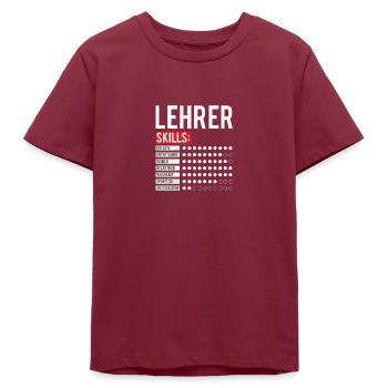 Das perfekte Abschiedsgeschenk für den Lehrer - Teenager Organic T-Shirt Mini Creator von Stanley/Stella - Burgunderrot - Vorne